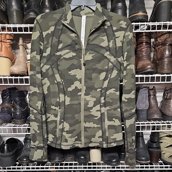 LULULEMON Define Camo Full Zip Jacket, Sz 10 - Picture 1 of 15